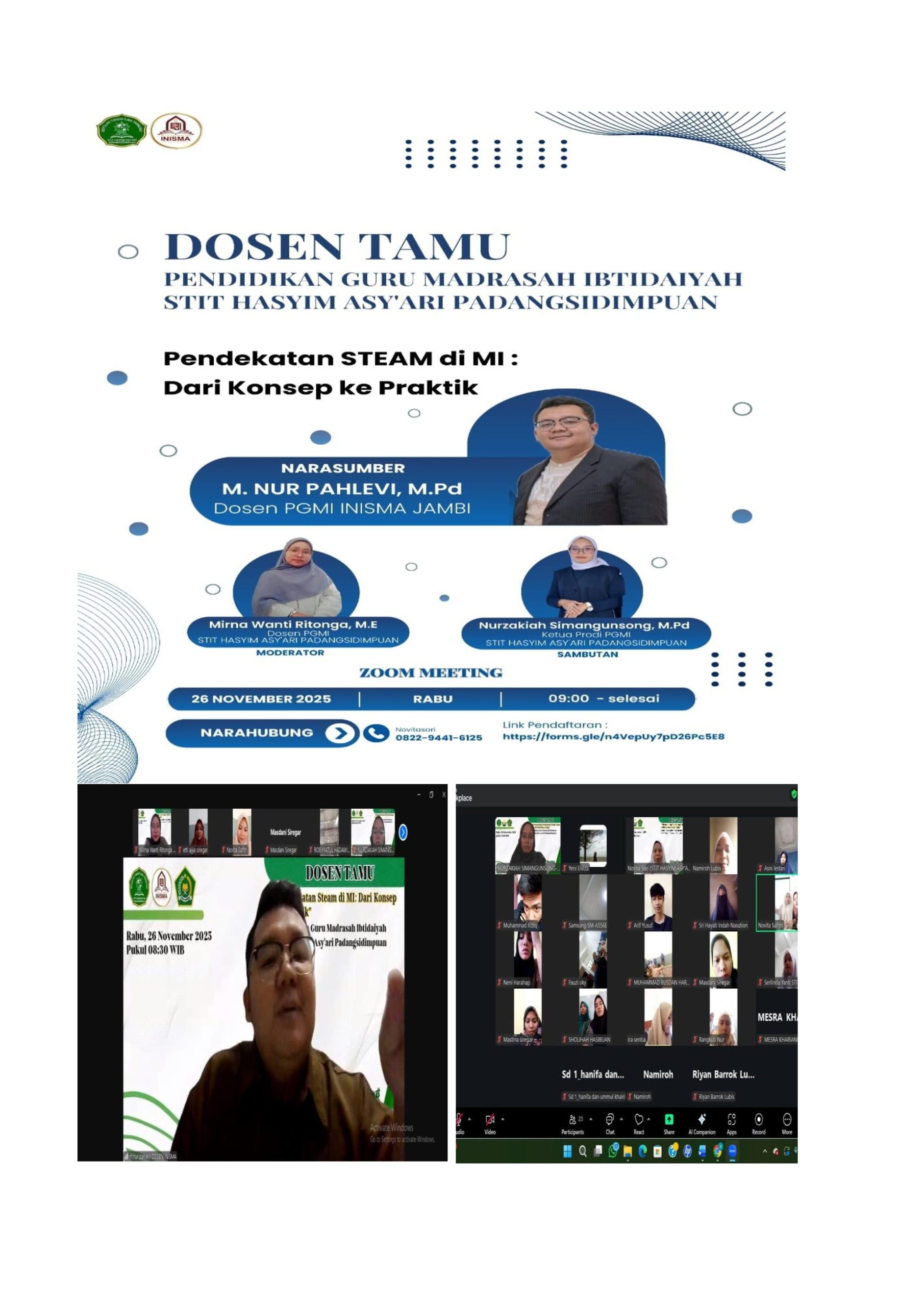 DOSEN TAMU PENDIDIKAN GURU MADRASAH IBTIDAIYAH STIT HASYIM ASY'ARI PADANGSIDIMPUAN